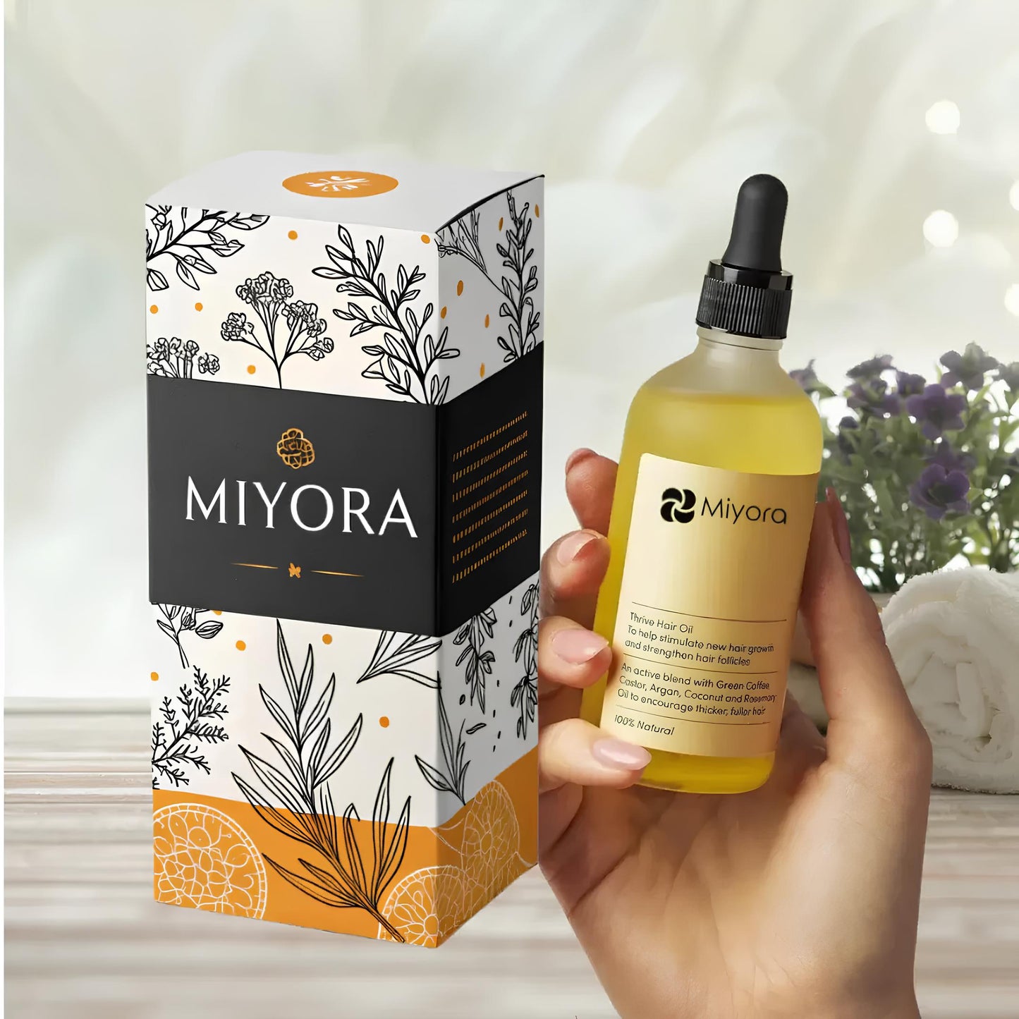 MIYORA Φυσικό Λάδι Μαλλιών - Θεραπεύστε τα Μαλλιά σας, Τρέψτε την Αυτοπεποίθησή σας
