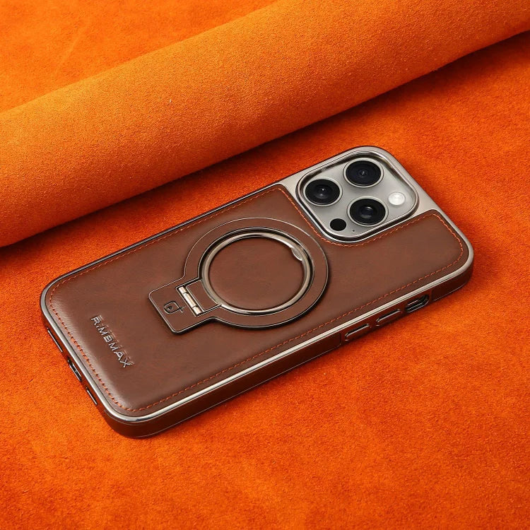 iPhone LuxeLeder Metalen Standhouder Hoesje