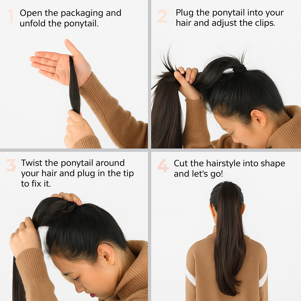 Valcero Ponytail Extension - Natural Look & Feel