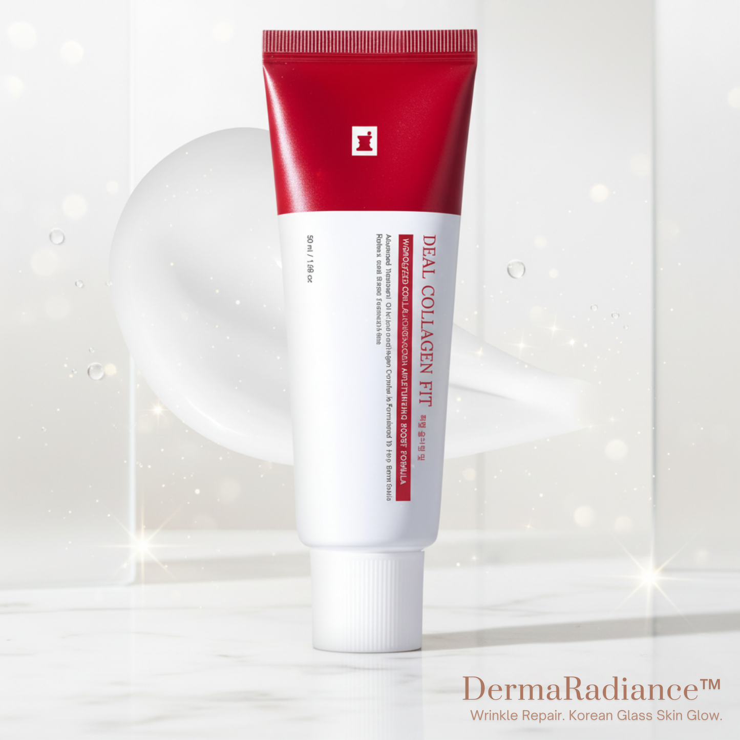 DermaRadiance™ Kolagénová maska na opravu vrások pre sklenenú pleť