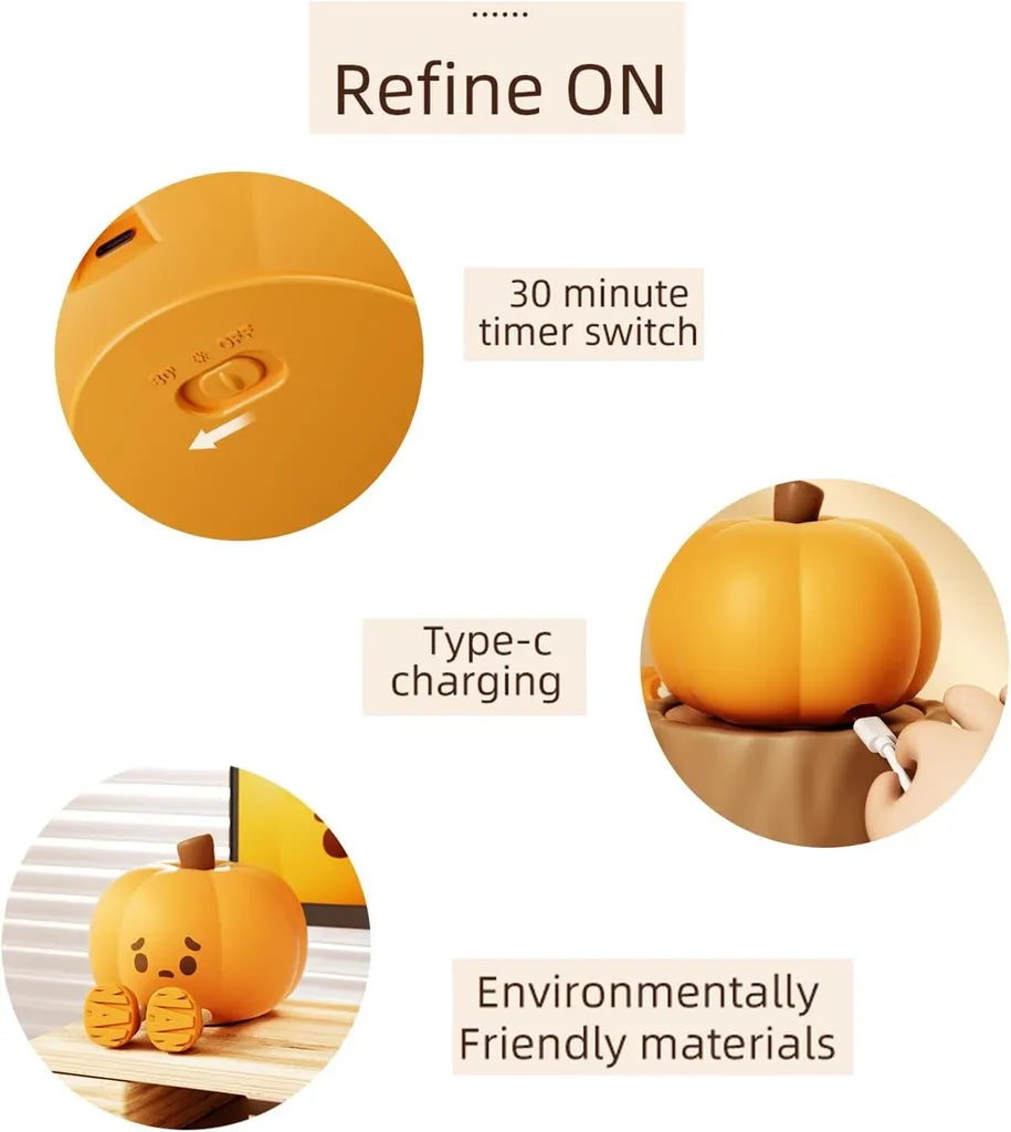 Squishy Halloween Pumpkin Lamp
