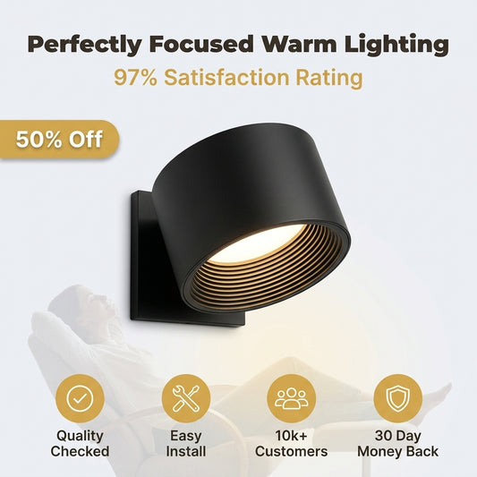 Lampe Murale Rotative Magnétique AeroGlow™ 360°