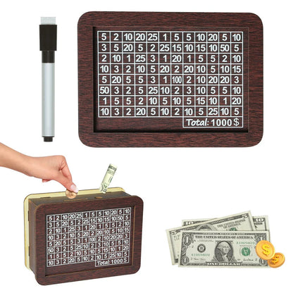 Wooden Savings Challenge Box – Turn Saving into a Fun Habit