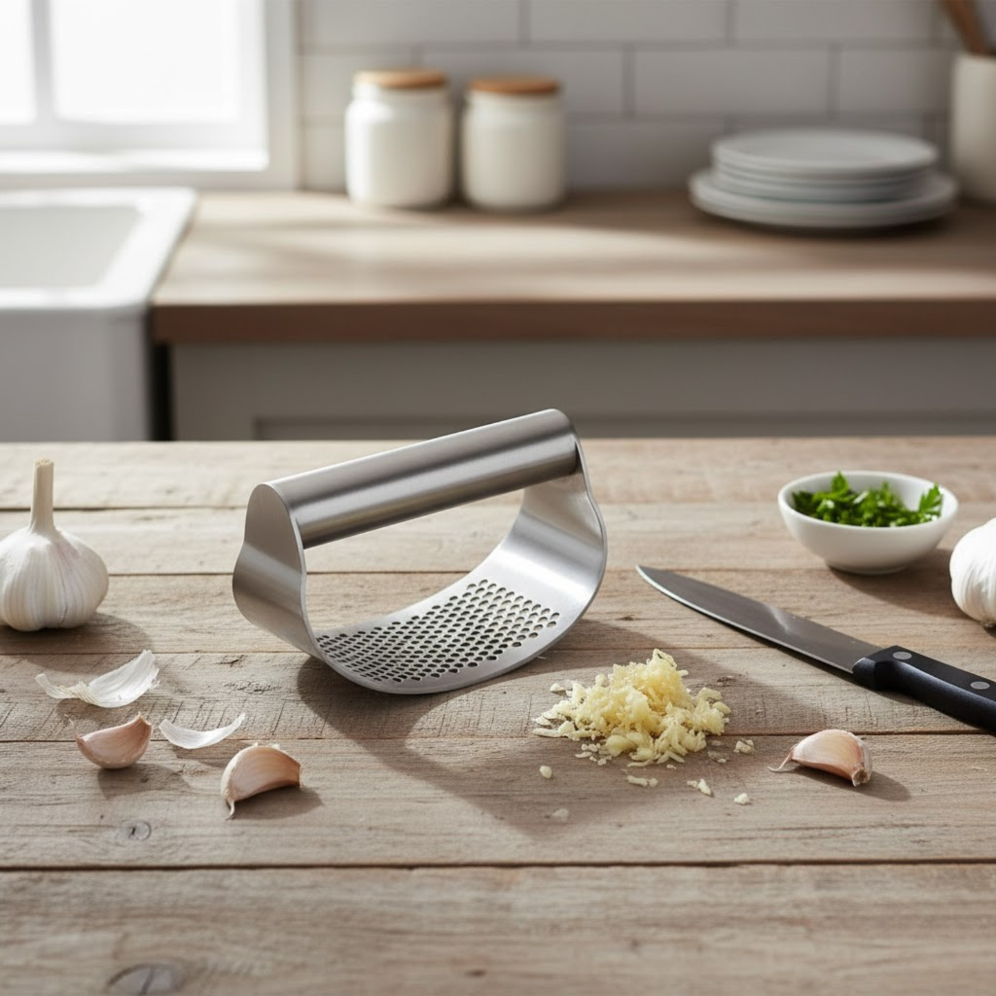 EasyCrush™ 6-Color Garlic Press – Quick, Clean & Comfortable