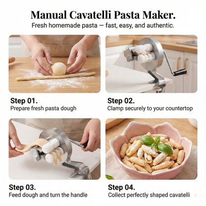 クランプ付き手動カヴァテッリパスタメーカー