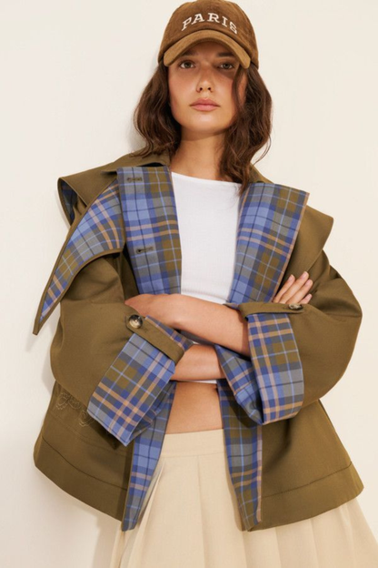 Jerry Crop Trench – Reversible Design for the Fearlessly Stylish ✨