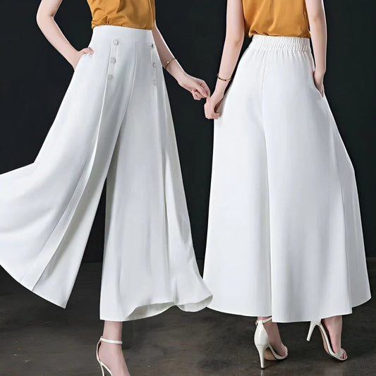 Valcero elegante broek met wijde pijpen - flattert direct je figuur