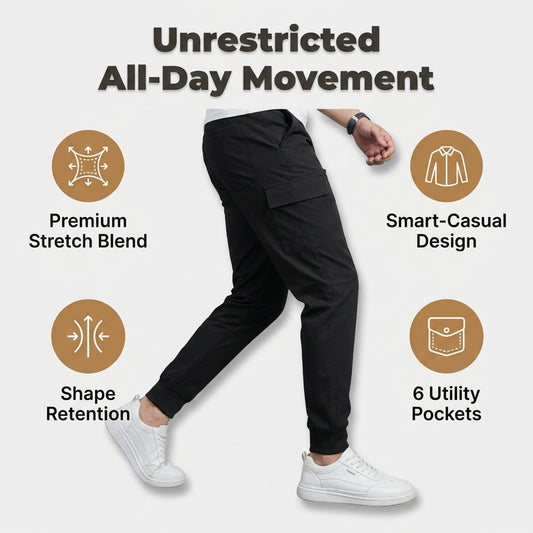 Premium Stretch Cargo Jeans – Komfort Möter Stil