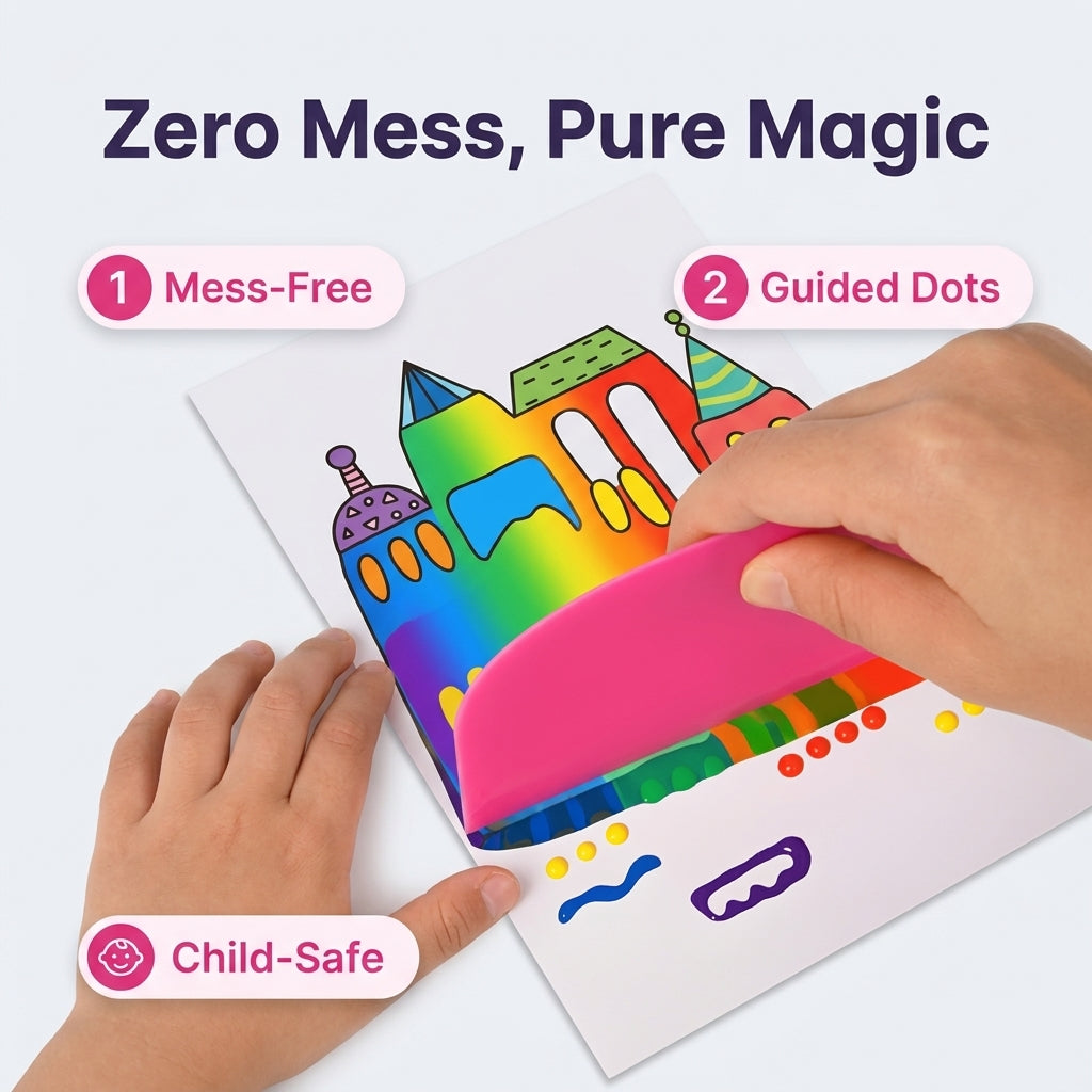 Magic Squeegee Maalaussarja™ – Kuori, Kaavi & Paljasta Sateenkaari-taidetta