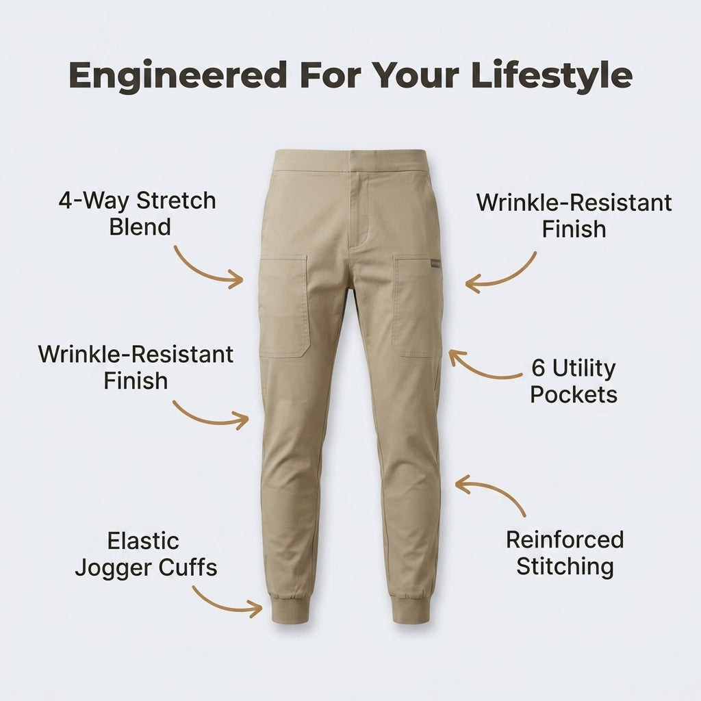Premium Stretch Cargo Jeans – Komfort Möter Stil