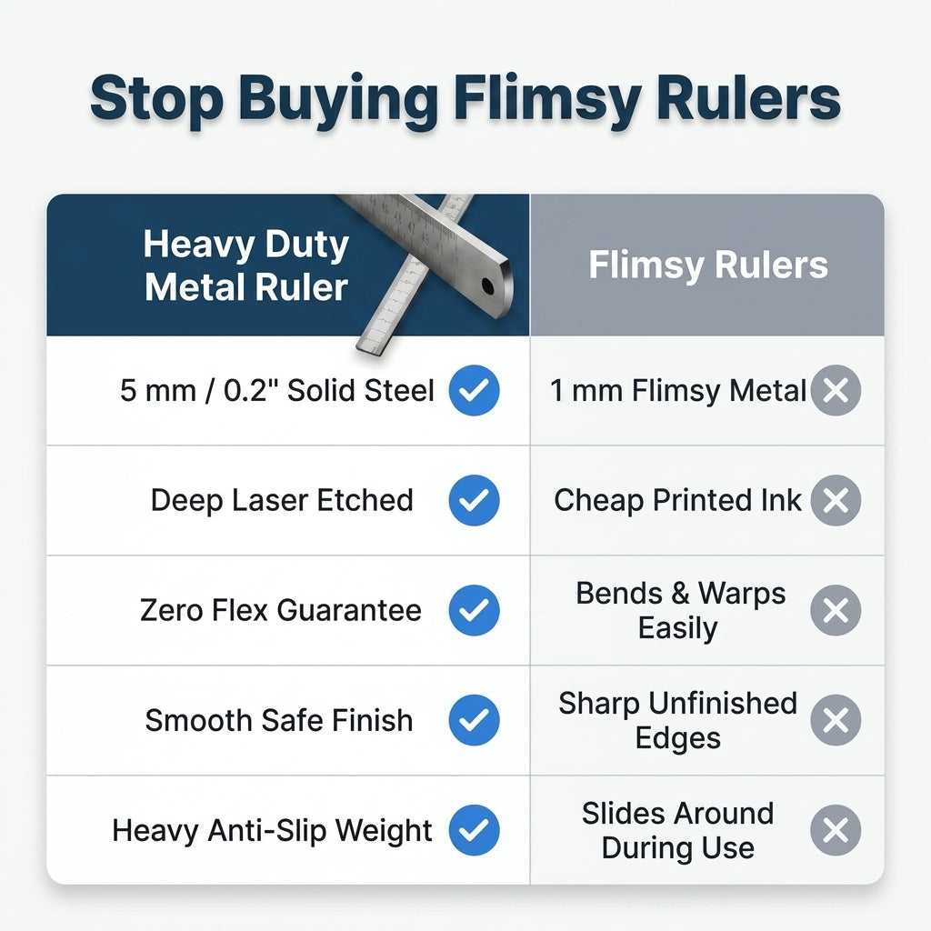 Heavy Duty Ruler™ – Engineered for Tough, Daily Use