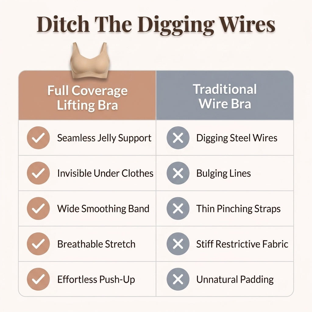 Full Coverage Push Up Bra™ – All-Day Comfort, Effortless Lift