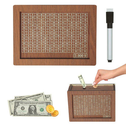 Wooden Savings Challenge Box – Turn Saving into a Fun Habit