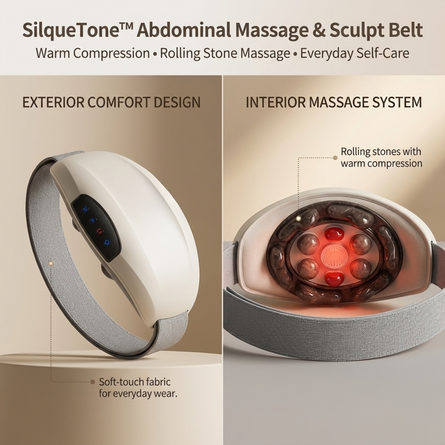 SilqueTone™ Abdominal Massage & Sculpt Belt