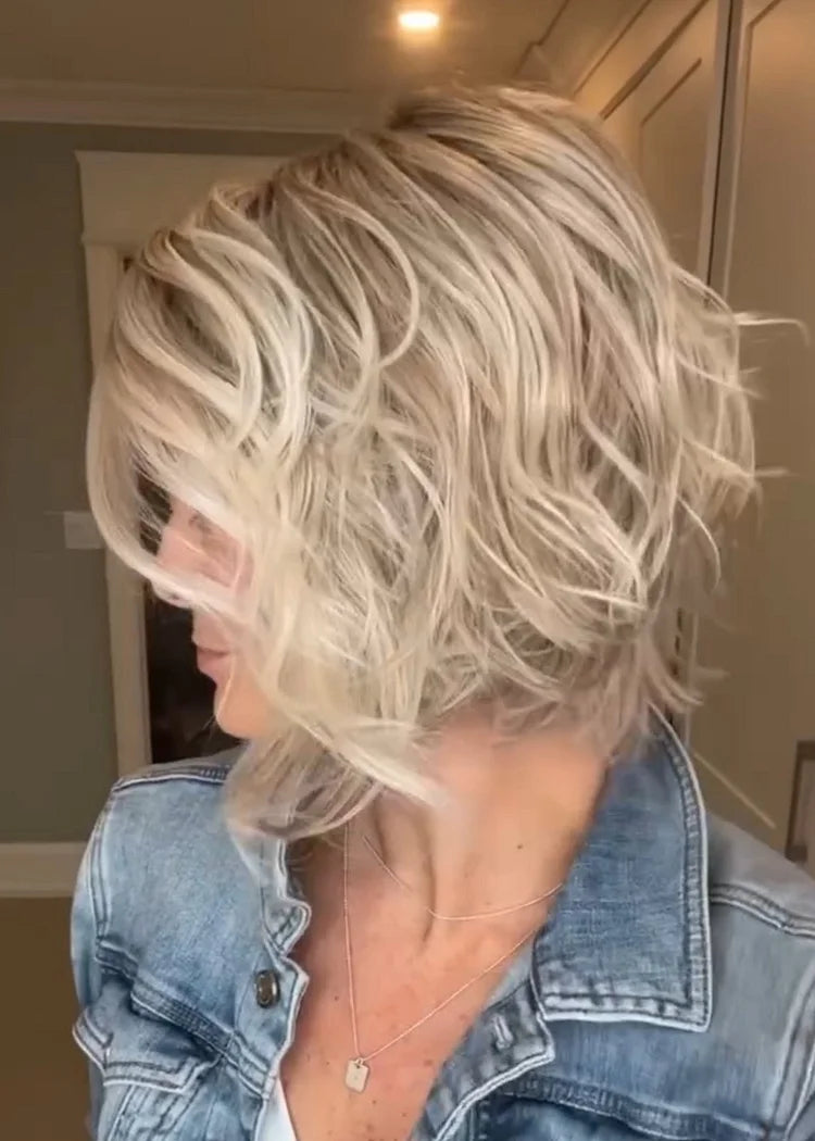 Valcero A-Line Bob with Waves Wig