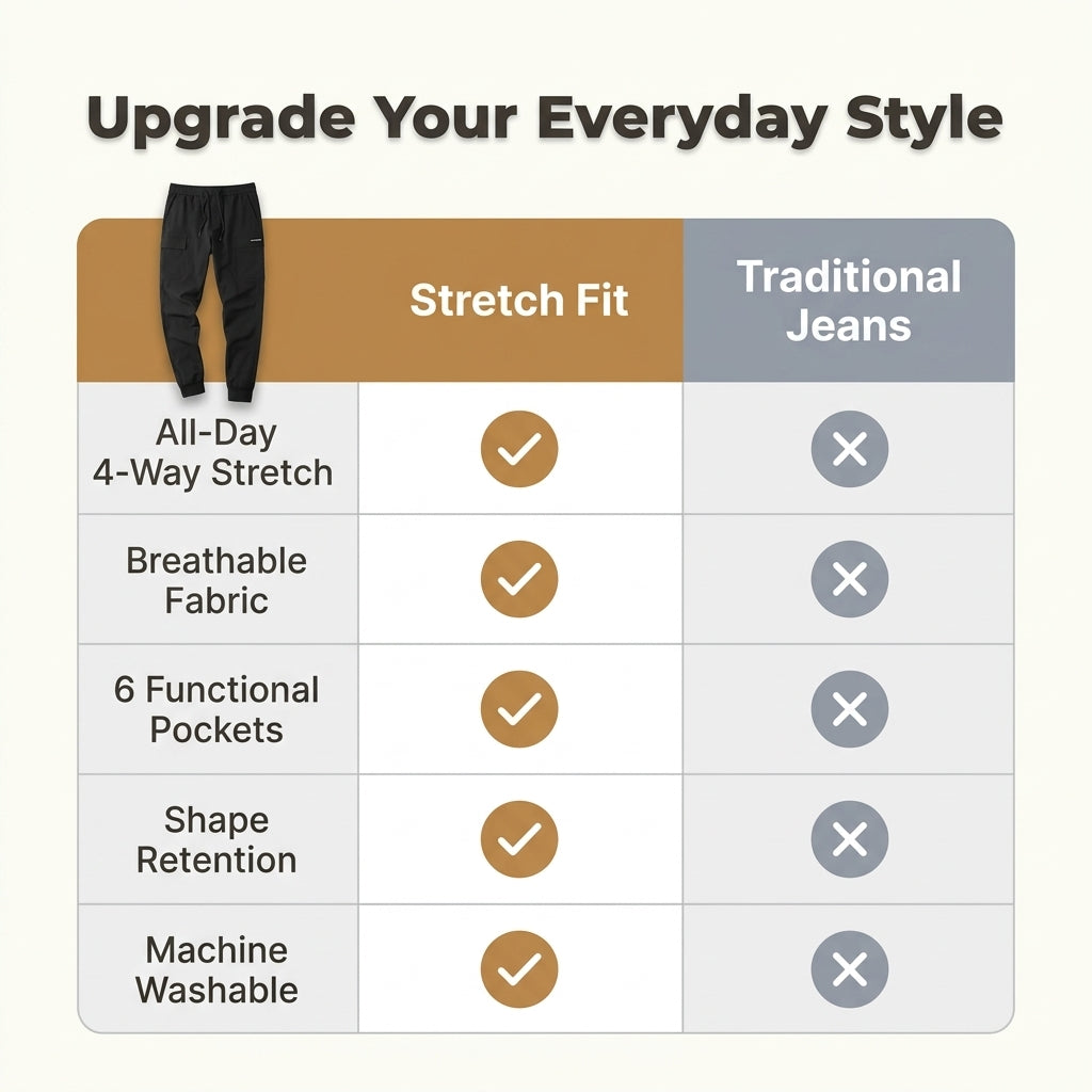 Premium Stretch Cargo Jeans – Komfort Möter Stil