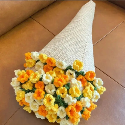 Couverture en fleurs au crochet artisanale
