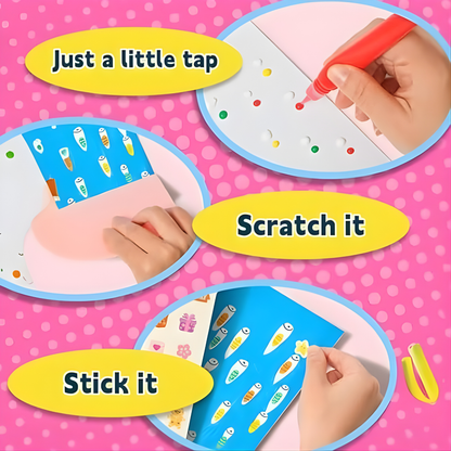 Magic Squeegee Verfset™ – Pel, Schraap & Ontdek Regenboogkunst