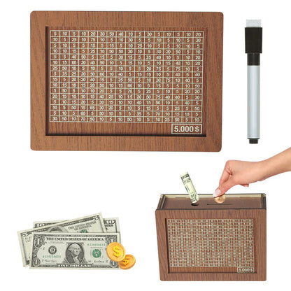 Wooden Savings Challenge Box – Turn Saving into a Fun Habit