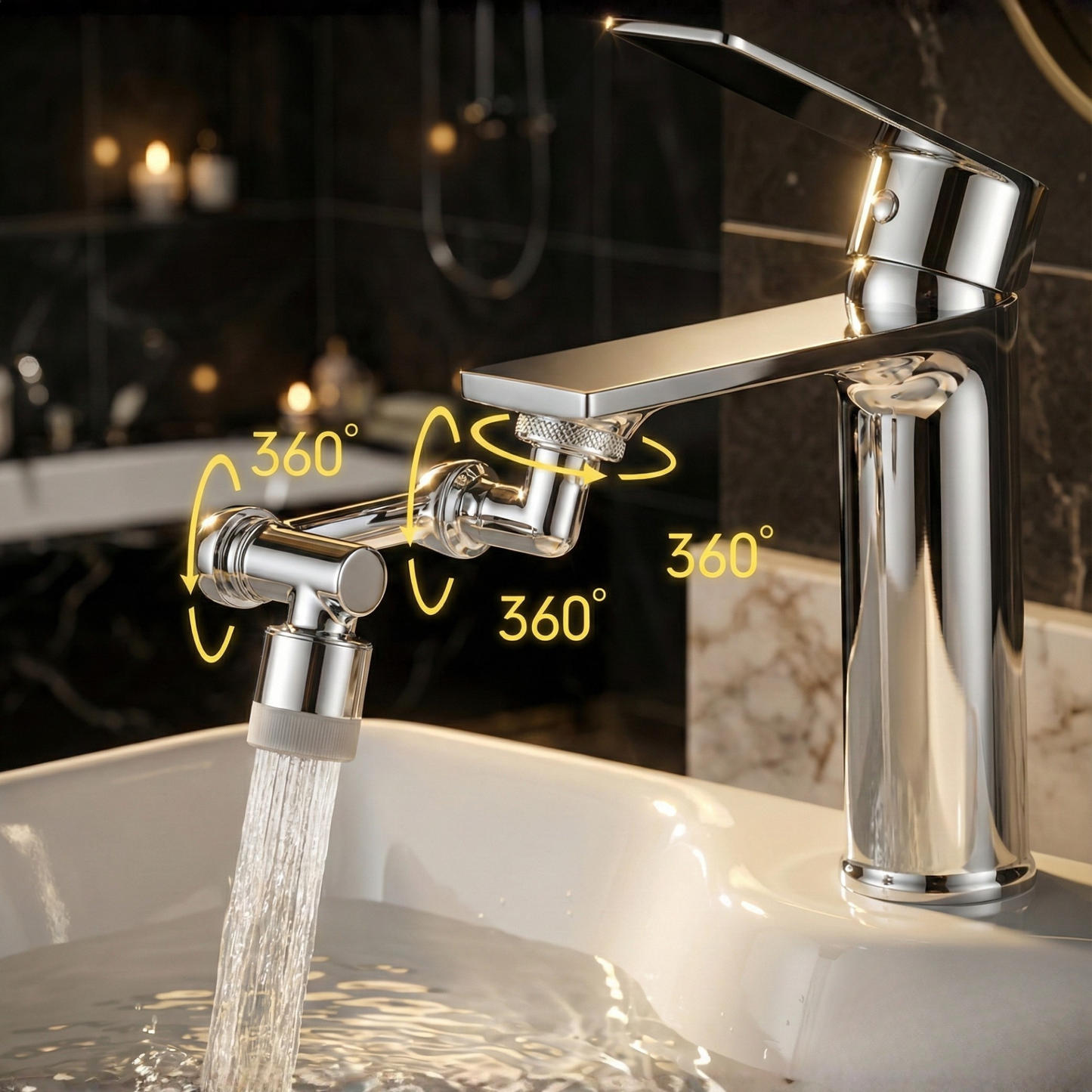 Επέκταση Βρύσης AquaFlex™ με Περιστροφή 1080°