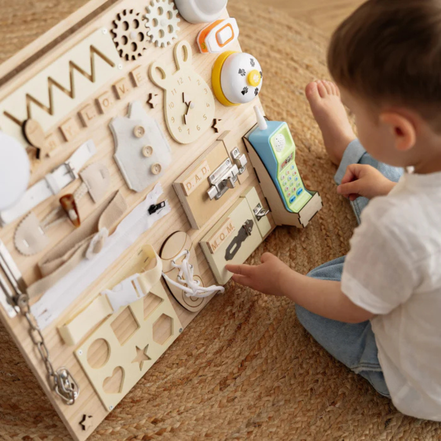 Sensory Happy Board™ – Montessori Druk Bord & Magnetisch Leerbord