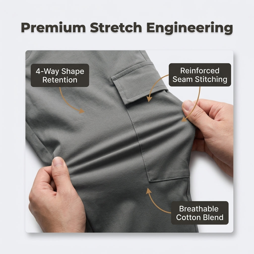 Premium Stretch Cargo Jeans – Komfort Möter Stil