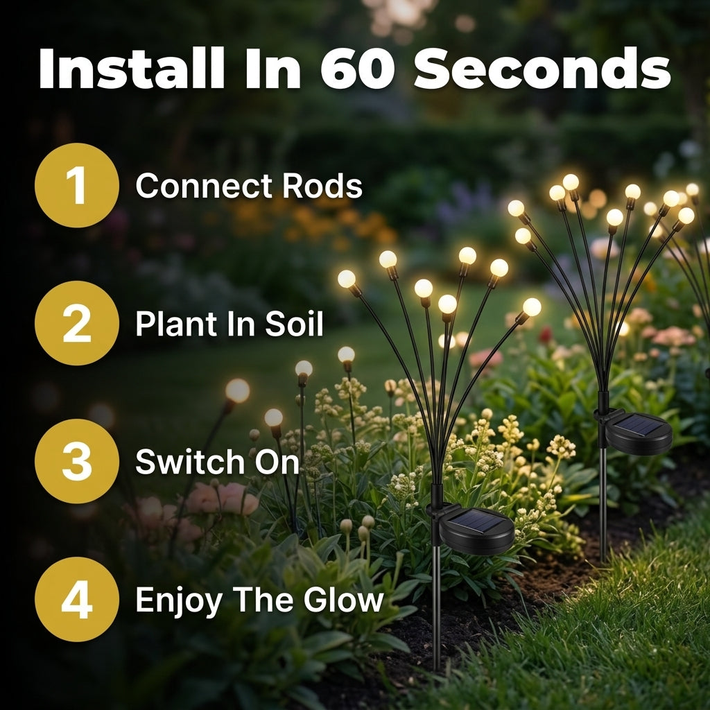 LumiFire™ Solar Firefly Garden Lights