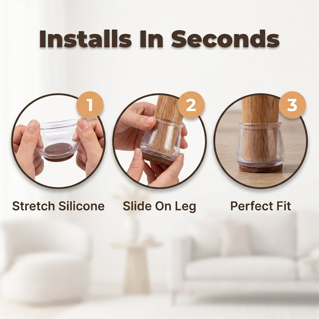 Easy Fit Leg Protectors ™ – Protect Your Floors, Enhance Your Furniture