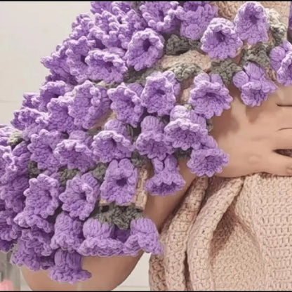 Couverture en fleurs au crochet artisanale