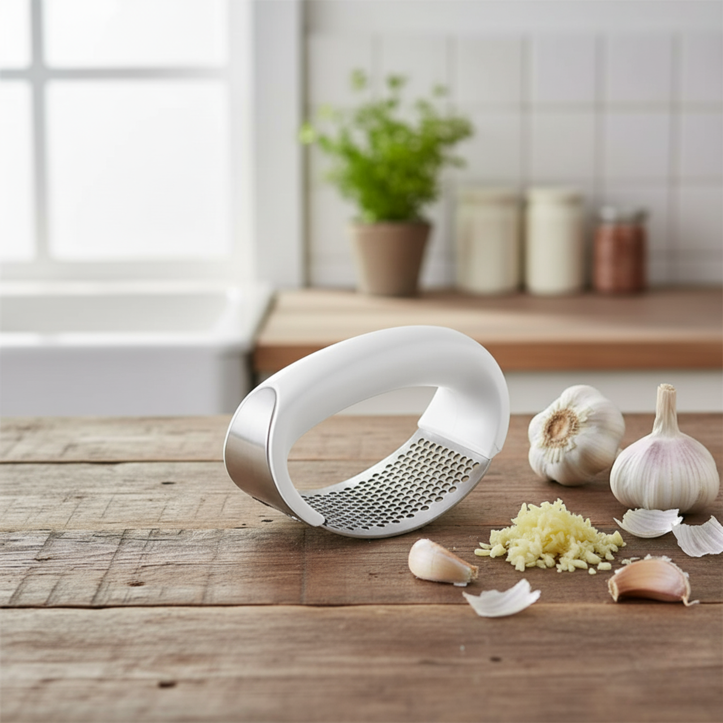 EasyCrush™ 6-Color Garlic Press – Quick, Clean & Comfortable