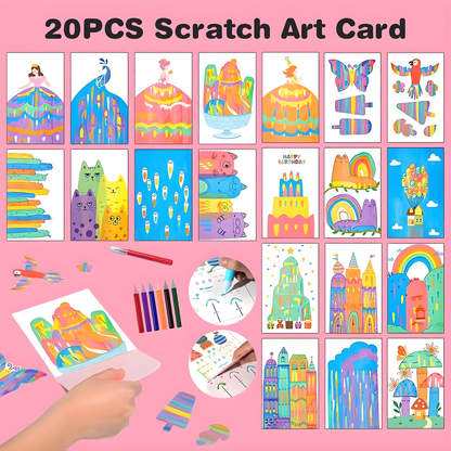 Magic Squeegee Verfset™ – Pel, Schraap & Ontdek Regenboogkunst