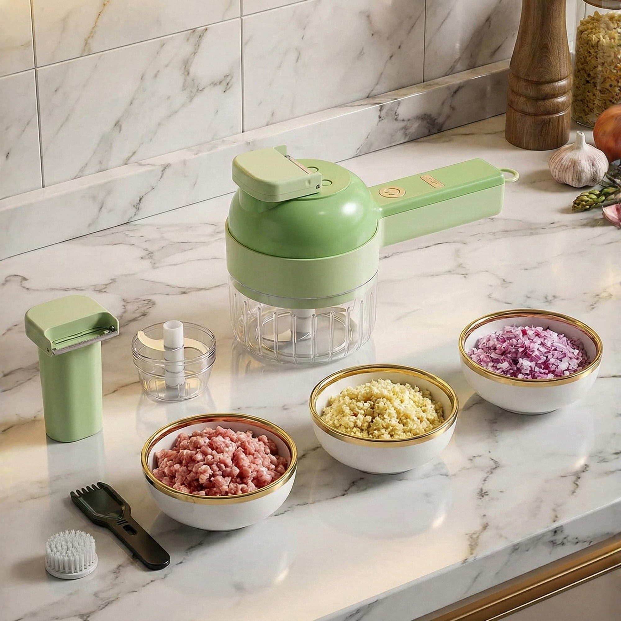 4-in-1 Smart Kitchen Chopper™ – Chop, Mince & Prep in Seconds – Valcero