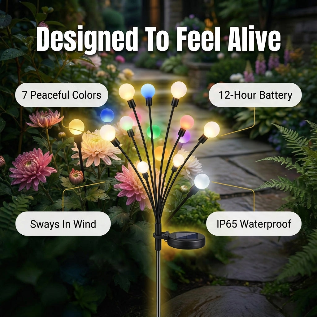LumiFire™ Solar Firefly Garden Lights