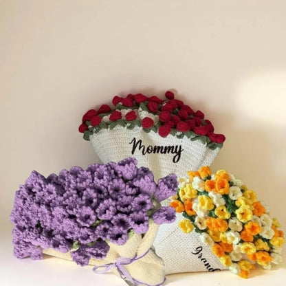 Couverture en fleurs au crochet artisanale