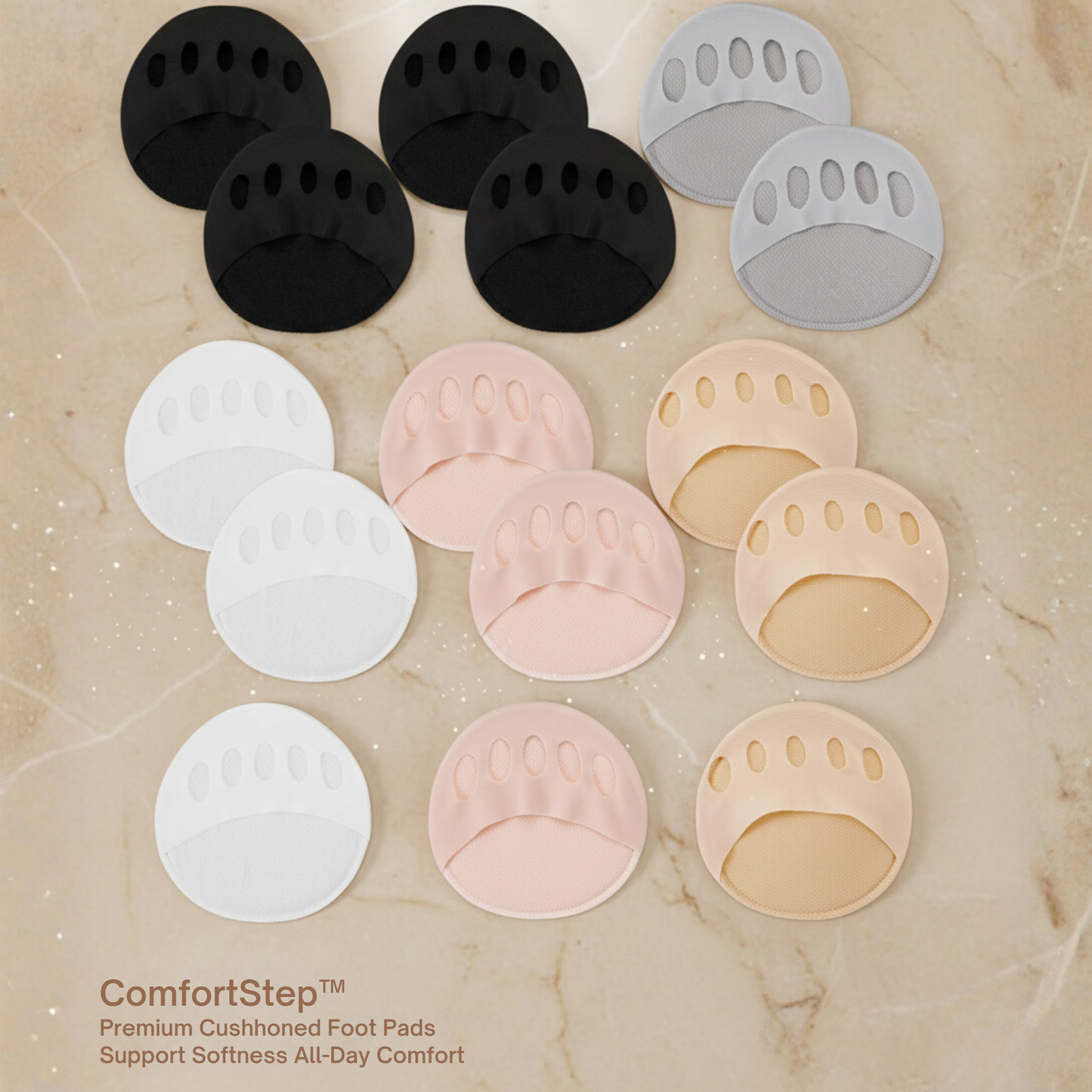 ComfortStep™ Női Párnázott Elülső Talprész Párnák Fájdalommentes Sarokért