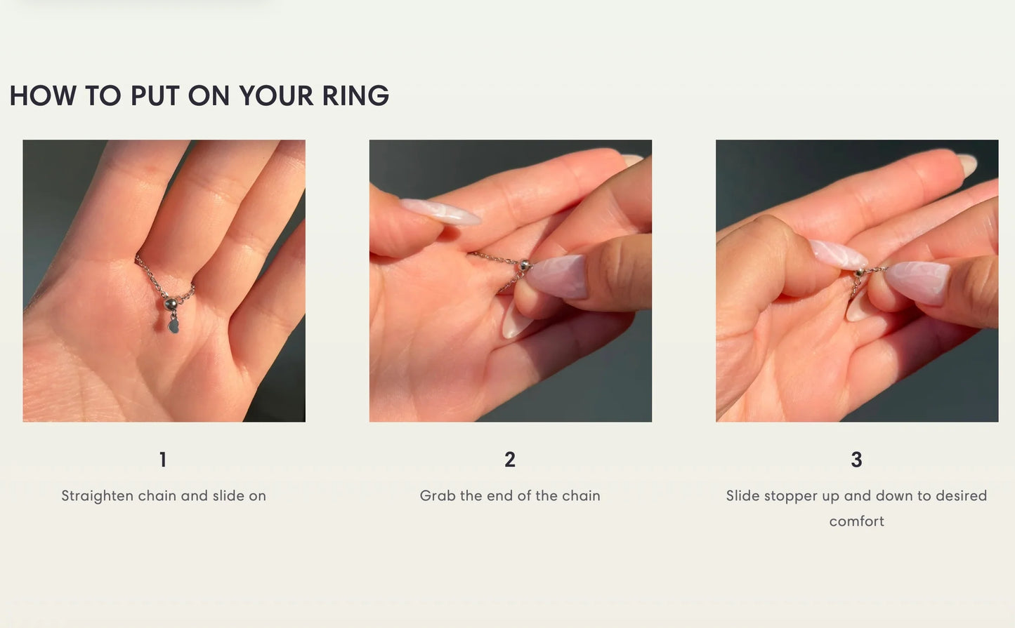 The Original Adjustable Chain Ring 💍