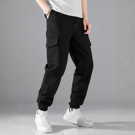 Koreanske Streetwear Cargo Joggers – Blød, Strækbar & Ultra-Komfortabel Pasform